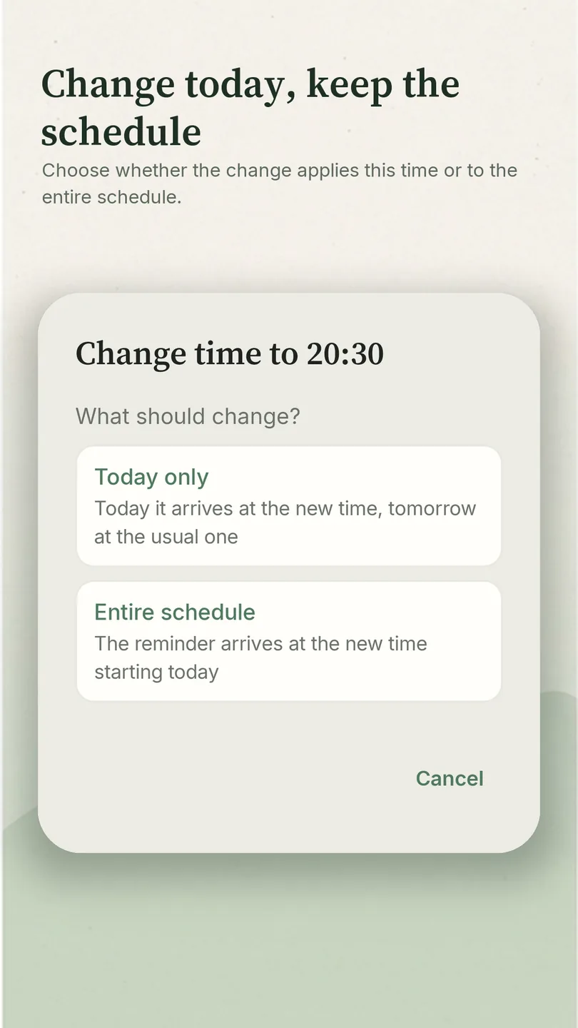&laquo;Change today, keep the schedule&raquo;: the question asked when the time changes - this time only or the entire schedule